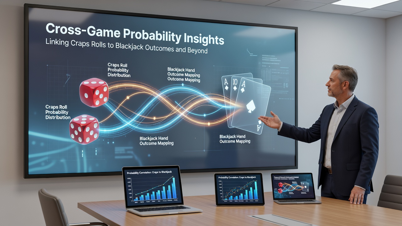 Probability charts showing cross-game analysis of casino outcomes