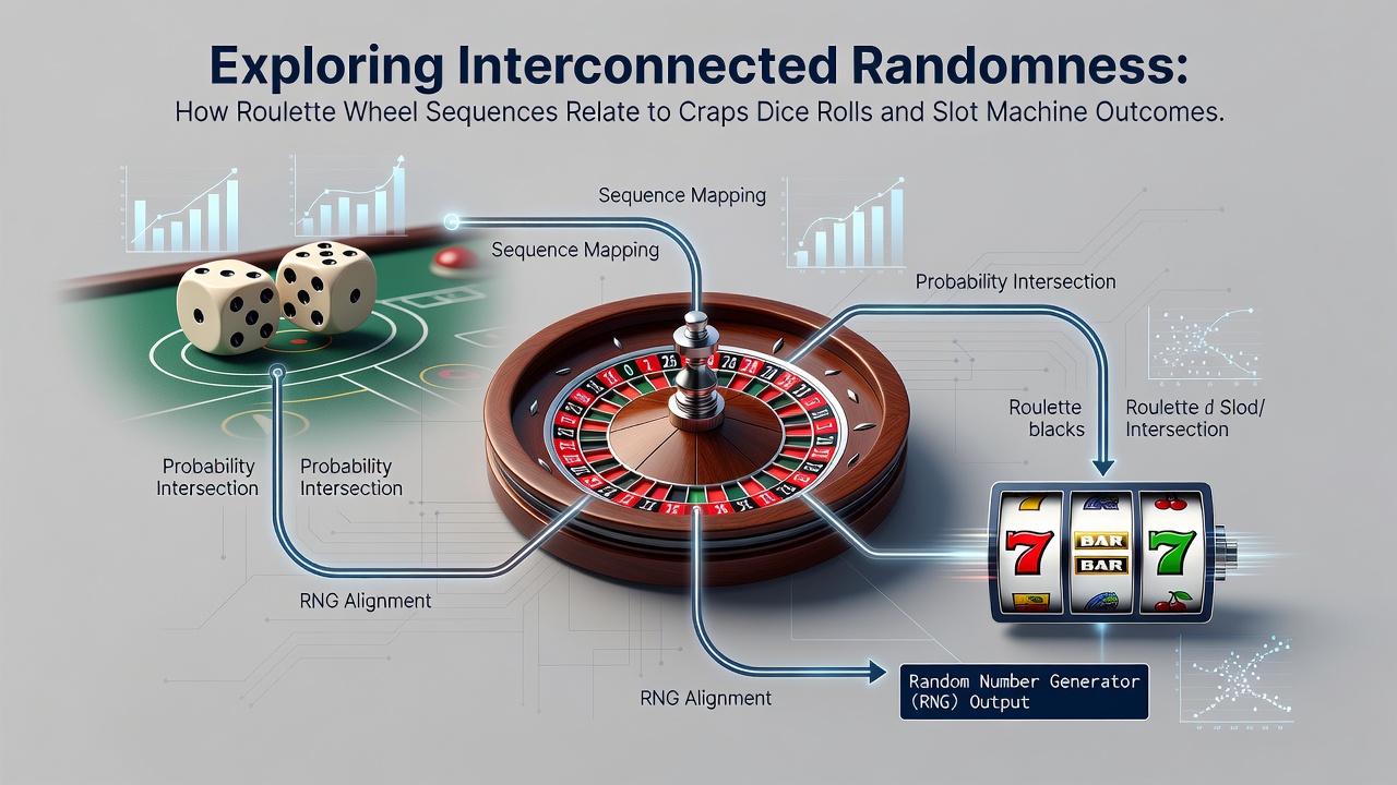Detailed view of dice rolls and digital slot reels highlighting probability distributions
