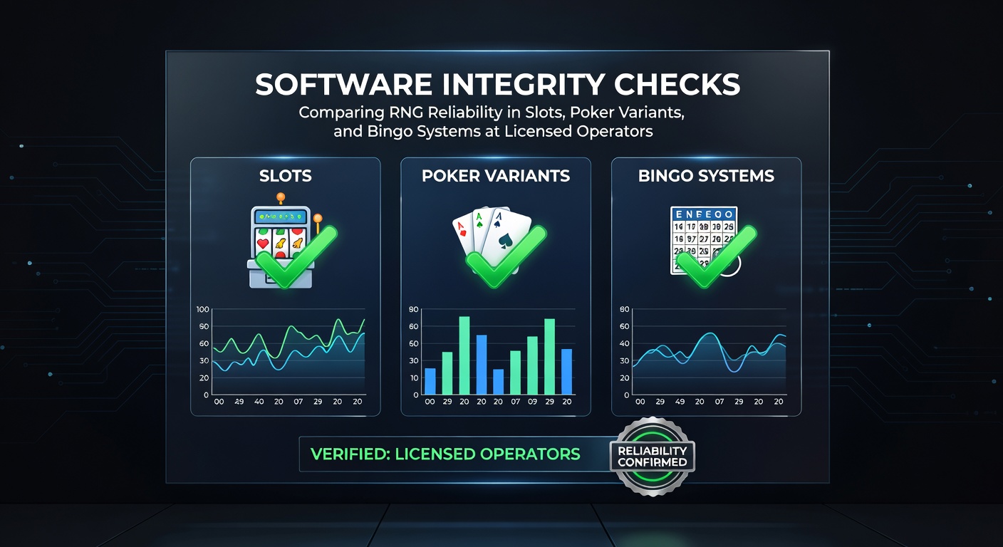 Software integrity checks examining RNG performance in digital gaming environments