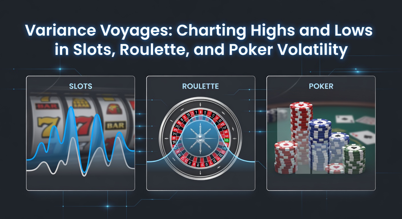 Colorful graph illustrating volatility swings in casino games like slots, roulette, and poker, with peaks and troughs representing highs and lows